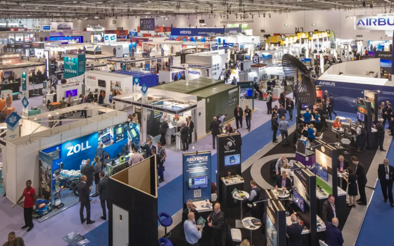 View of exhibition hall for DSEI